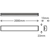 BRILONER Rasvjetni pribor profil 2 m crni BL7000 | shoptok.hr
