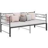 Maison Chic Izvlečni Posteljni okvir - Enojna postelja - Postelja za odrasle črn iz kovine 90x200 cm-J13, (21772292) | Shoptok.si