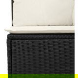  Set vrtnih sofa od 10 komada s jastučićima Crni poli ratan akacija | shoptok.hr