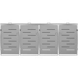  Lopa za 4 smetnjake 276,5x77,5x115,5 cm nerjaveče jeklo, (20753228) | Shoptok.si