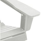 vidaXL Adirondack stol 2 kosa Bela 74x82x90 cm HDPE | Shoptok.si