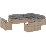  12-dijelni set vrtnih sofa od poliratana s jastucima bež | shoptok.hr
