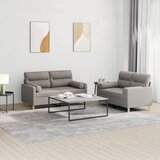 2-dijelni set sofa s jastucima smeđesivi od tkanine | shoptok.hr