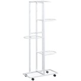  Stalak za cvijeće s 5 katova 44 x 23 x 100 cm bijeli željezni | shoptok.hr