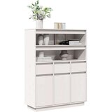 vidaXL Visoka ploča bijela 89x34x116,5 cm puno drvo bor | shoptok.hr