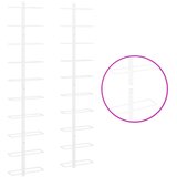 vidaXL Stensko stojalo za vino za 10 steklenic 2 kosa belo kovinsko | Shoptok.si