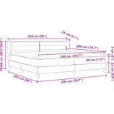 Box Spring Krevet s Madracem Tamno Smeđi 200x200 cm Tkanina | shoptok.hr