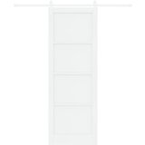 vidaXL Drsna vrata s kompletom opreme Bela 83x232 cm Masivna borova, Notranja vrata 'ORKDAL'Bela 83x232x4 cm Masivna borova | Shoptok.si