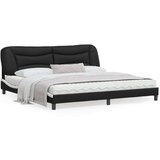  Okvir za krevet s uzglavljem crno-bijeli 200x200cm umjetna koža | shoptok.hr
