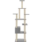 vidaXL Penjalica za mačke sa stupovima za grebanje svjetlosiva 183 cm | shoptok.hr