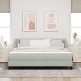 Box Spring postelja z vzmetnico Svetlo siva 180x200 cm Žamet, (22052475) | Shoptok.si