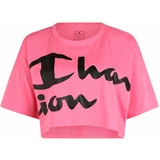 Champion Authentic Athletic Apparel Funkcionalna majica 'Crop Top' roza / črna