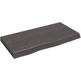vidaXL Stenska polica temno siva 80x40x6 cm obdelana trdna hrastovina Cene