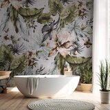  Foto tapeta - Nature in retro style - jungle landscape with pale leaves and flowers 400x280 | shoptok.hr
