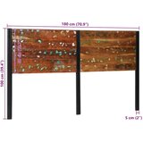 vidaXL Naglavna deska 180 cm trden predelan les in železo | Shoptok.si
