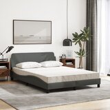Krevet s madracem Dover tamnosivi 140x190 cm od tkanine | Eponuda.ba