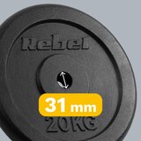 Rebel Active opterećenje od lijevanog željeza 20 kg, rupa 31 mm, klasična ploča | shoptok.hr