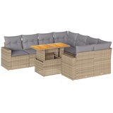 vidaXL 9-dijelni set vrtnih sofa s jastucima bež od poliratana | shoptok.hr