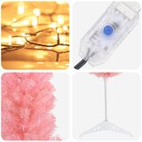  Umjetno vitko božićno drvce 150 cm 150 LED lampica Topla bijela | shoptok.hr