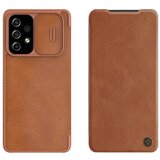 Nillkin preklopna torbica QIN Pro z zaščito kamere za Samsung Galaxy A53 - rjava | Shoptok.si