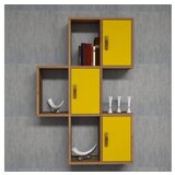 Hanah home zidna polica flora walnut yellow | ePonuda.com