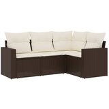 Maison Chic Seti vrtnega pohištva - Vrtna garnitura - Vrtni pohištvo set 4-delna z blazinami rjav poli ratan, (21815911) | Shoptok.si
