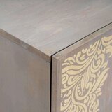 vidaXL Strani šal Siva in zlata 40 x 33.5 x 75 cm Trden mangov les | Shoptok.si