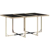  7-dijelni vrtni blagovaonski set od poliratana s jastucima bež | shoptok.hr