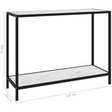  Konzolna mizica bela 100x35x75 cm kaljeno steklo, (20625257) | Shoptok.si