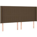 Maison Chic Vzglavna omarica - Nočna omarica - Posteljna omarica z ušesi temno rjavo 203x16x118/128 cm blago, (21709770) | Shoptok.si