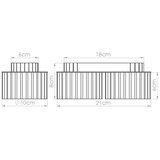 Sollux Lighting Stropna svetilka AURA 2 burgundska Gx53, (5000054223) | Shoptok.si
