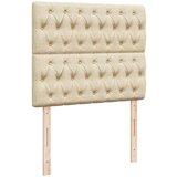 vidaXL Box spring postelja z vzmetnico krem 120x190 cm blago, (21304862) | Shoptok.si