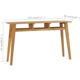  Konzolna mizica 120x35x75 cm trdna tikovina, (20711420) | Shoptok.si