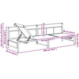  Ležaljka Crna 200 x 62 x 59,5 cm Tekstilen | shoptok.hr