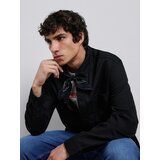 Reserved Regular fit košulja od trapera - crno | shoptok.hr