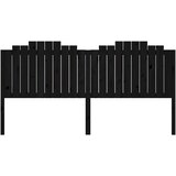  Uzglavlje za krevet crno 206 x 4 x 110 cm od masivne borovine | shoptok.hr
