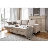 Miuform Bež sklopiva kutna garnitura od samta (s lijevim kutom) Lofty Lilly – | shoptok.hr