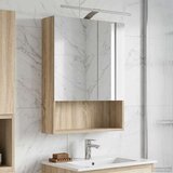  Kupaonski ormar s ogledalom Sonoma hrast 50 x 14 5 x 70 cm | shoptok.hr