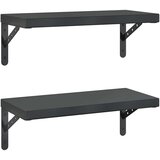 Maison Chic 2 kosi Stenske Police - Viseče police 50x23,5 cm črna nerjaveče jeklo, (21758686) | Shoptok.si