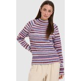 24COLOURS Striped Knitted Pulover bordeaux Cene