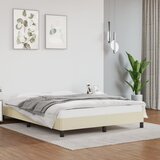  Okvir za krevet krem 140x190 cm od umjetne kože | Shoptok.si