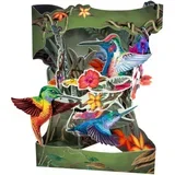 Swing - Čestitka 3D - Swing, Hummingbirds