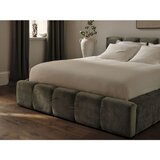 Micadoni Temno siva oblazinjena zakonska postelja s prostorom za shranjevanje z letvenim dnom 140x200 cm Lupine – | Shoptok.si