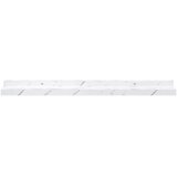  Polica na zidu s policom 4 pcs Bijeli mramor 60 x 9 x 3 cm | shoptok.hr