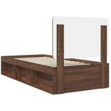  Konstrukcija postelje Rjav hrast 90 x 190 cm Masivno borovo les, (5000103067) | Shoptok.si