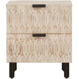  Noćni ormar s ladicama Bijelo 40 x 33 x 46 cm Čvrsto drvo manga | shoptok.hr