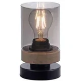 LIGHT. 11310-18 - Stona lampa PASQUAL 1xE27/40W/230V crna/kaučukovo drvo
