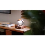 Gingko Temno rjava LED zatemnitvena namizna svetilka iz masivnega oreha s steklenim senčilom (višina 12 cm) Amber – | Shoptok.si