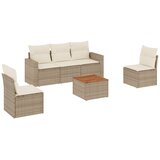  6-dijelni set vrtnih sofa s jastucima bež od poliratana | shoptok.hr