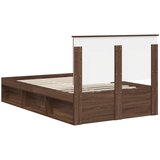  Krevetna konstrukcija s uzglavljem Smeđi hrast 120 x 190 cm | shoptok.hr